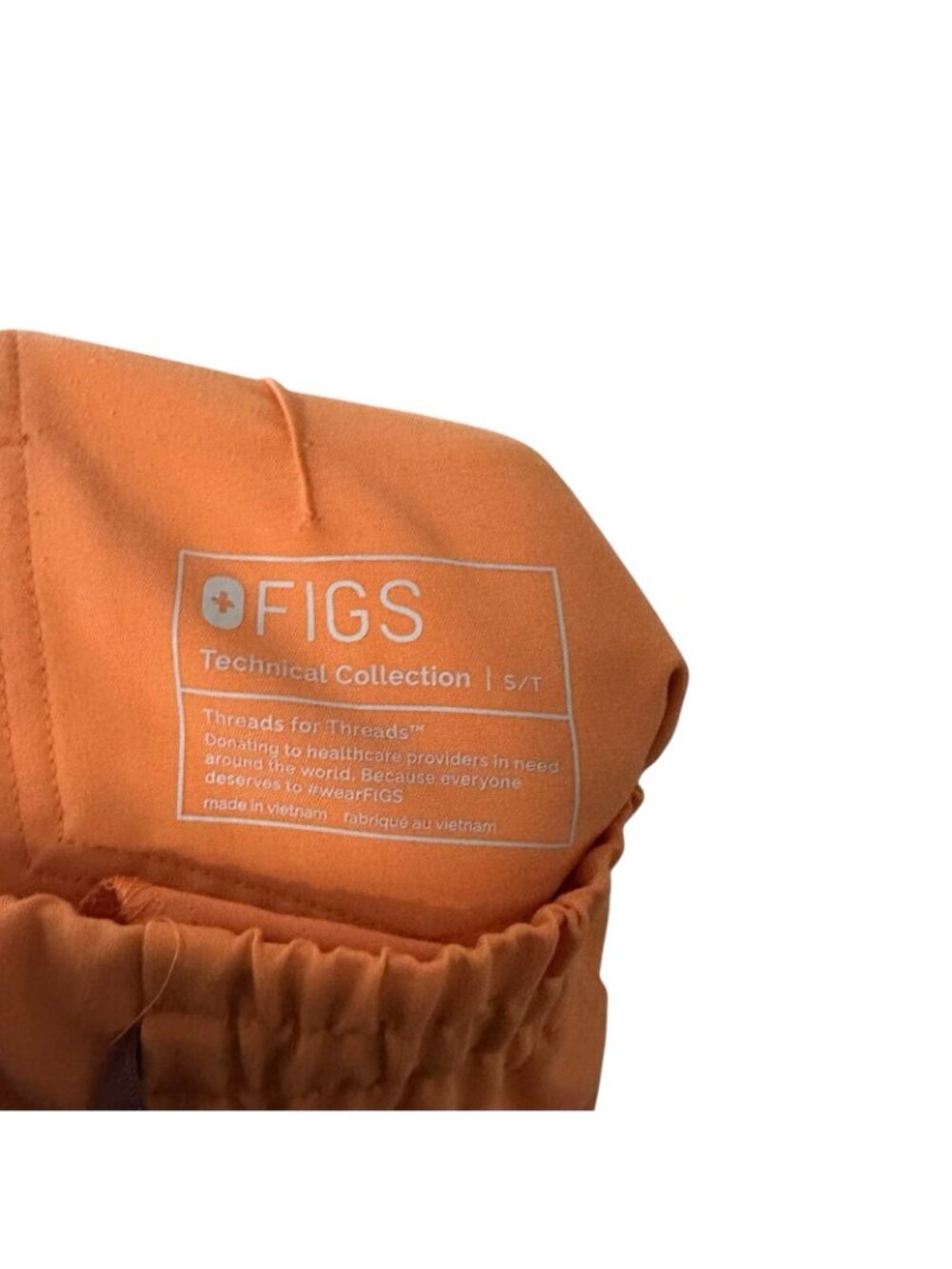 Figs Yola High Rise Slim Scrub Pant Orange Creamsicle W23SW2044T Small Tall ST - Picture 4 of 12